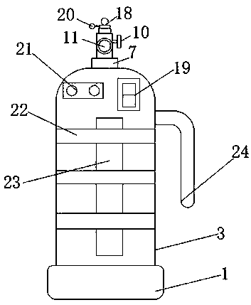 Vehicle-mounted fire extinguisher with damping function