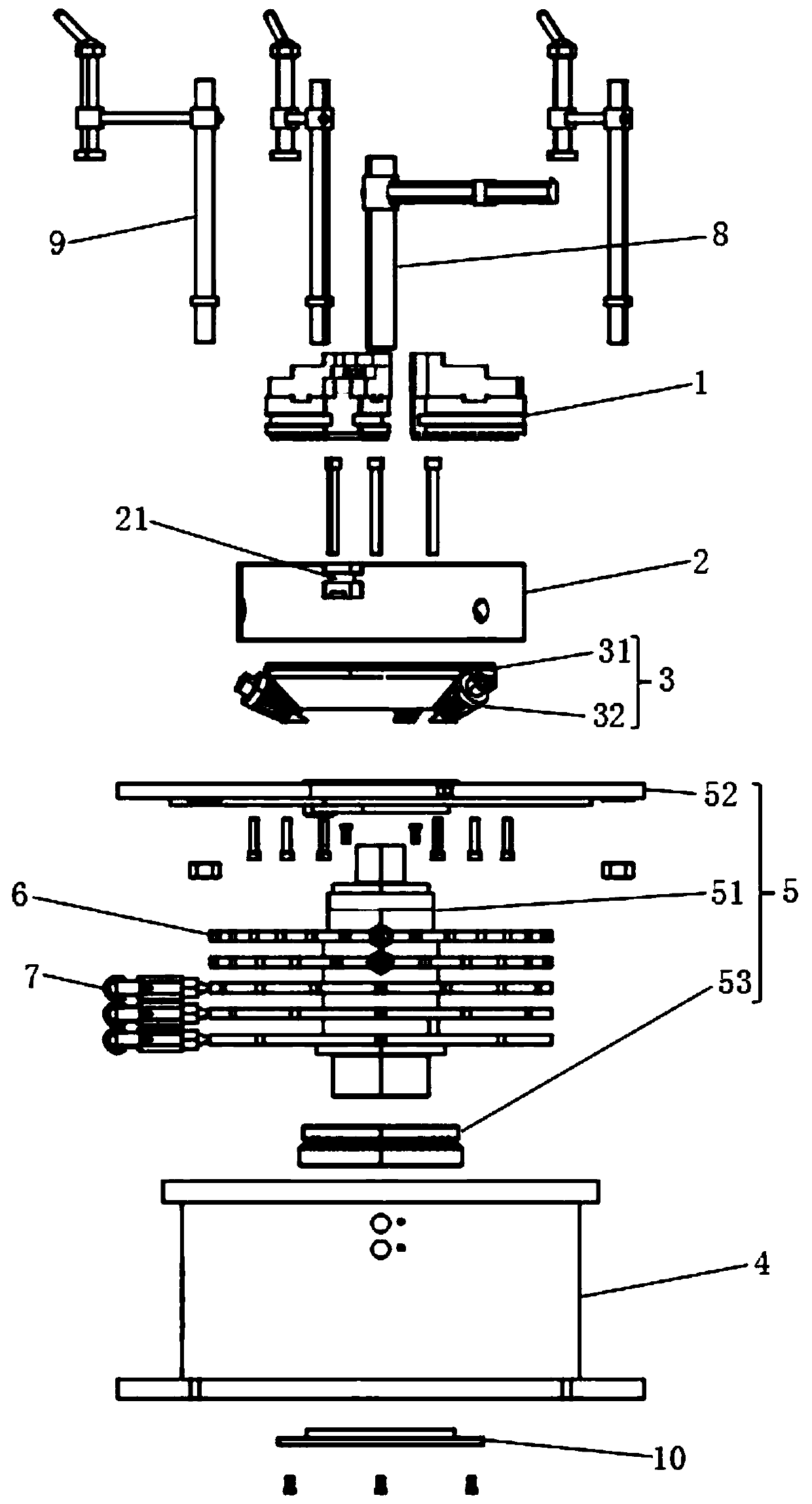 Three-jaw chuck capable of achieving dividing fast