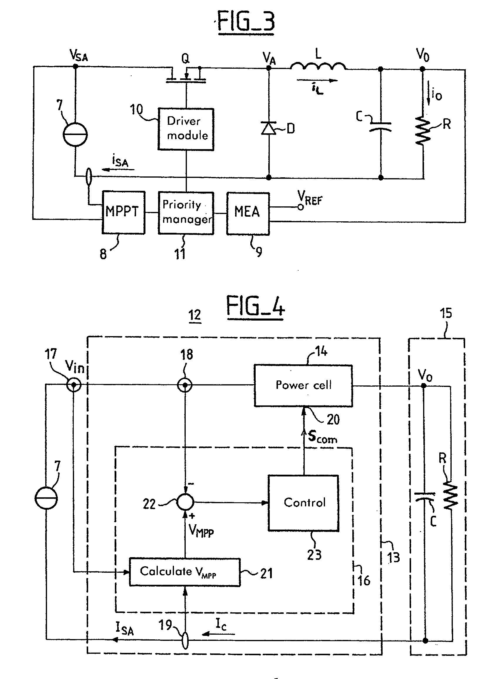 Conditioning circuit for a power supply at the maximum power point, a solar generator, and a conditioning method