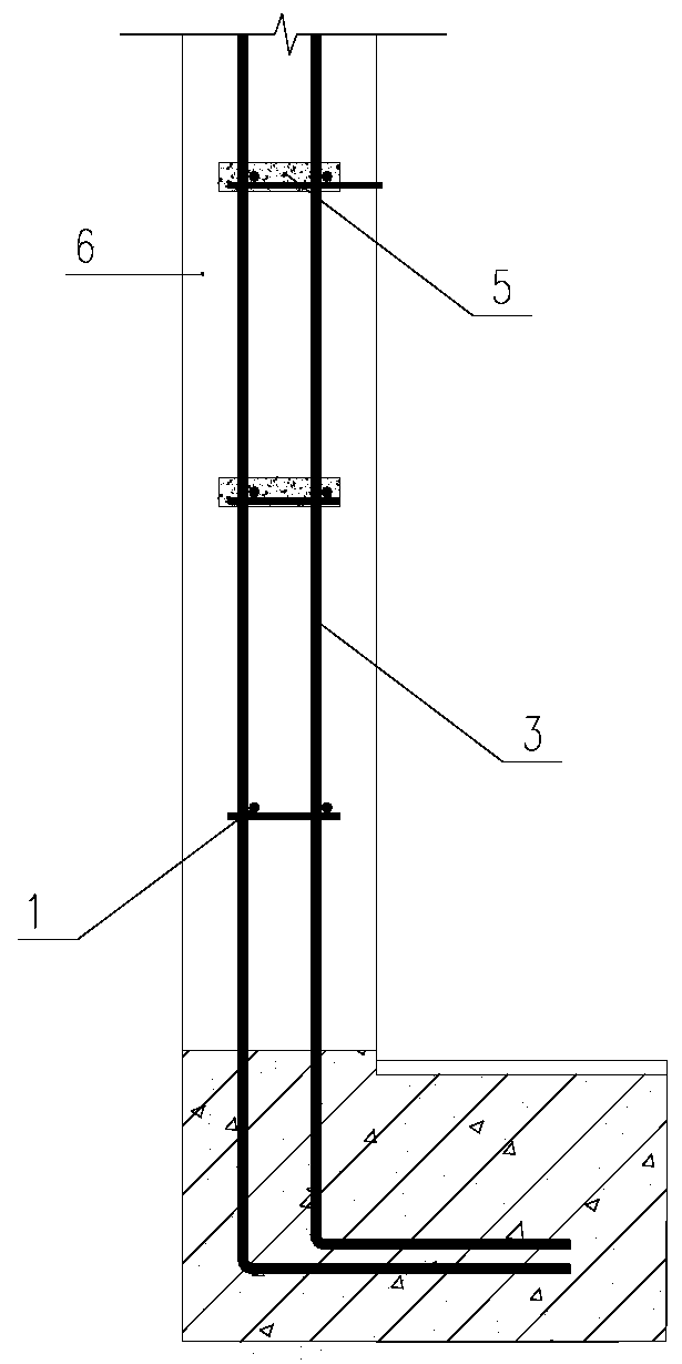 Rammed earth wall body structure of double-layer rebar mesh sheet