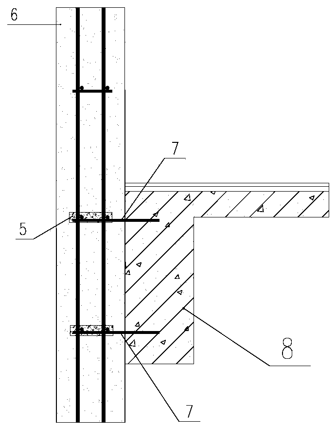 Rammed earth wall body structure of double-layer rebar mesh sheet