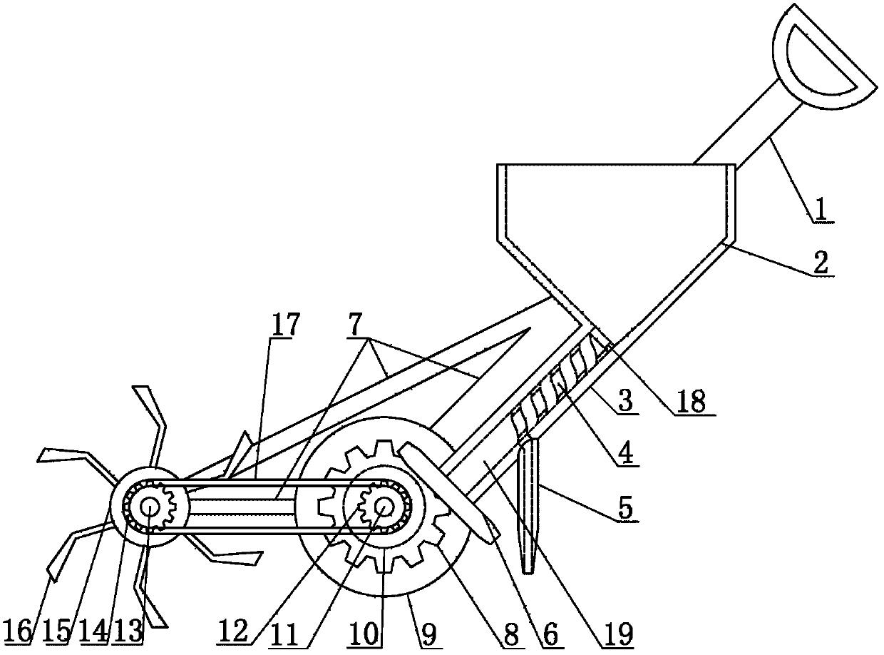 Hand-held isometric location digging seeder