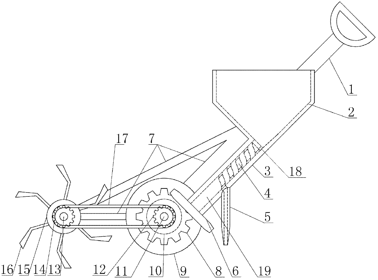 Hand-held isometric location digging seeder