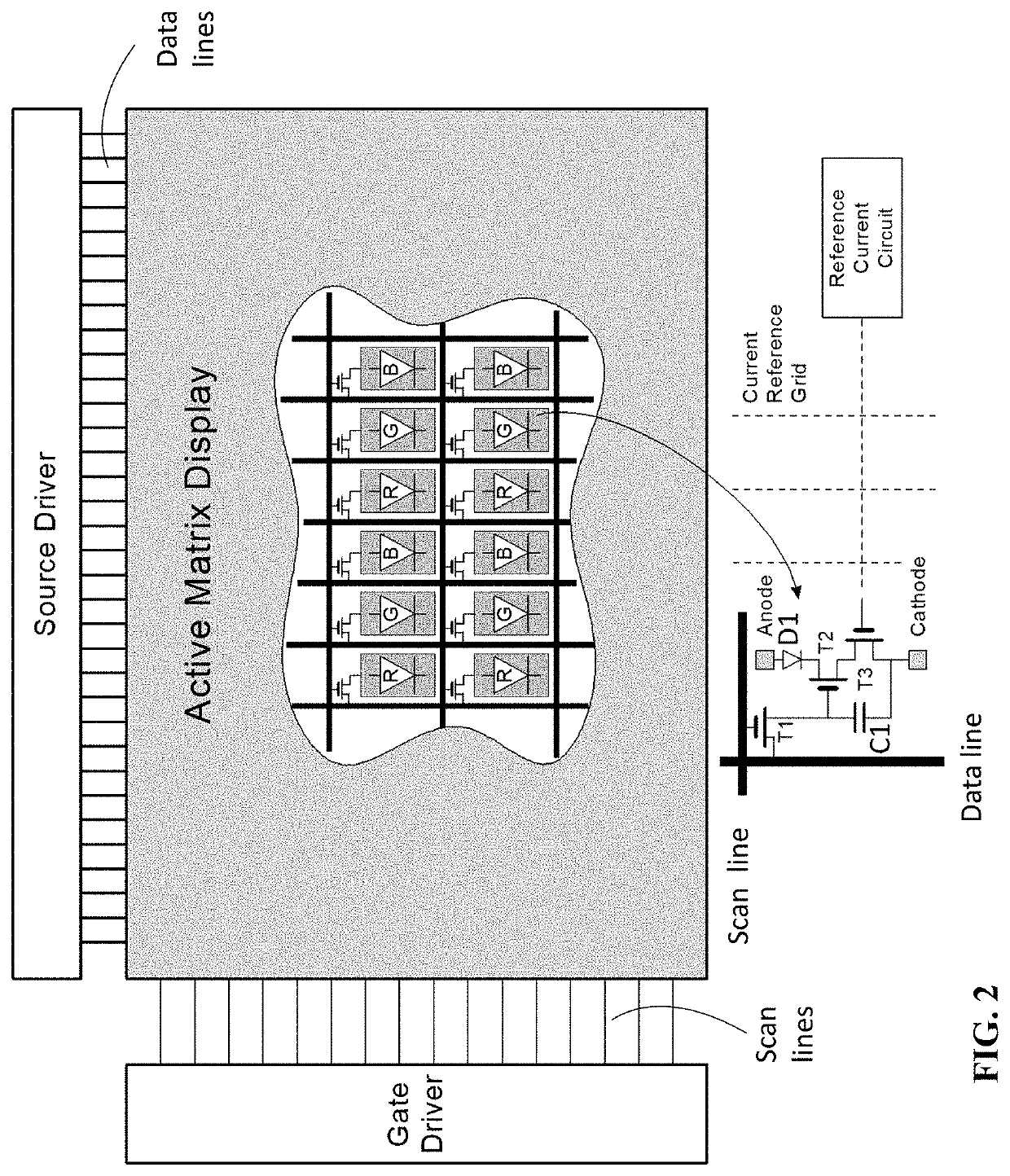 Driving method for active matrix display