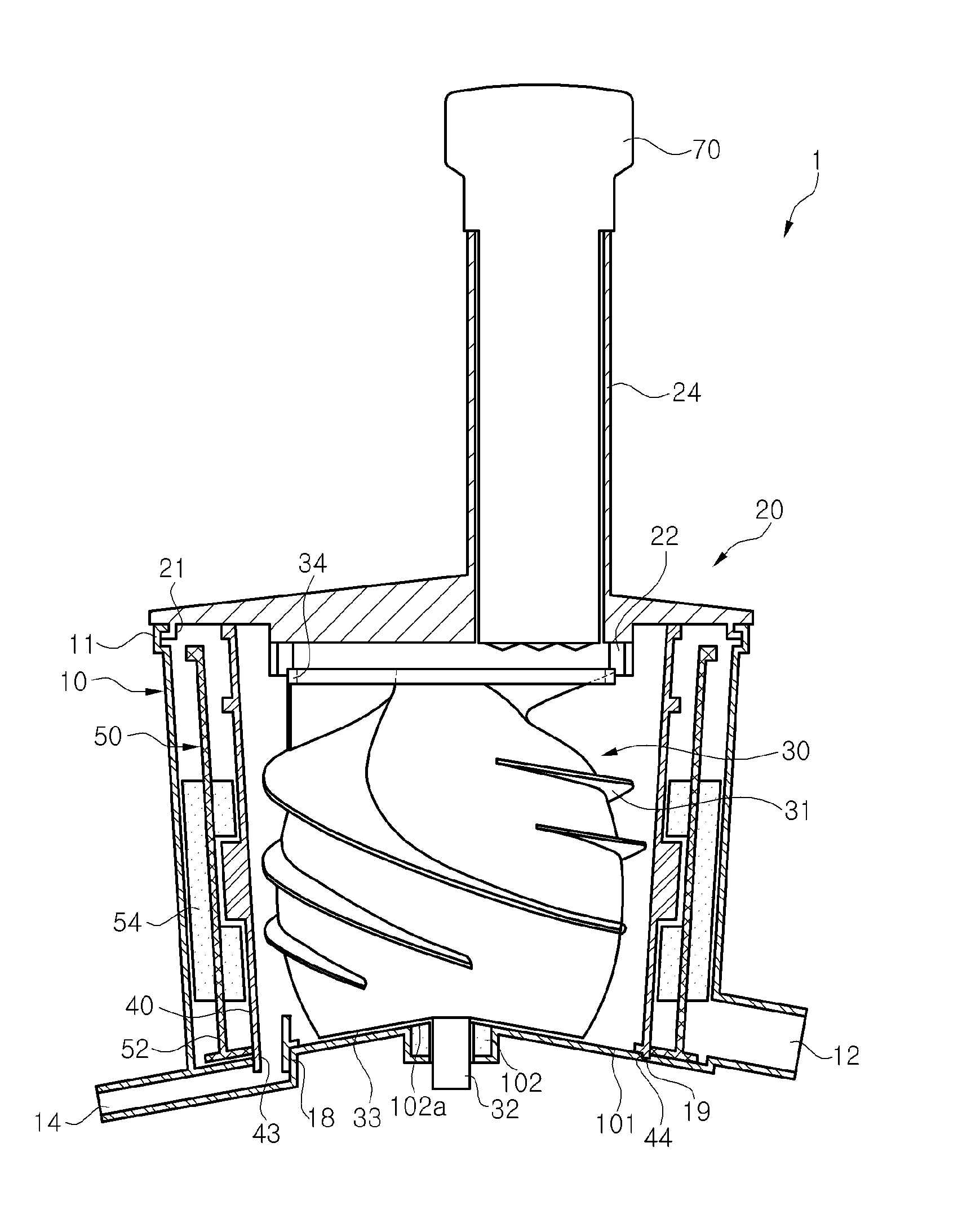 Juicer module and vertical screw juicer