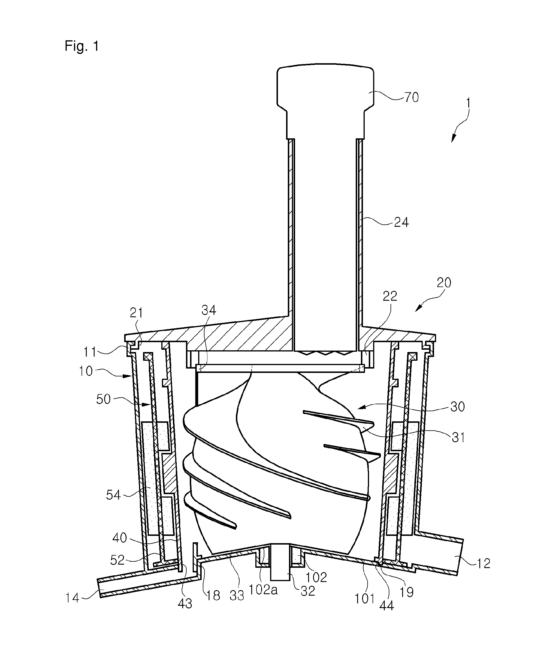 Juicer module and vertical screw juicer