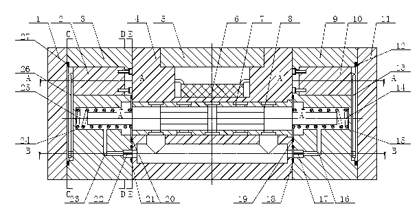 Pilot-operated type water hydraulic pressure digital proportional direction valve