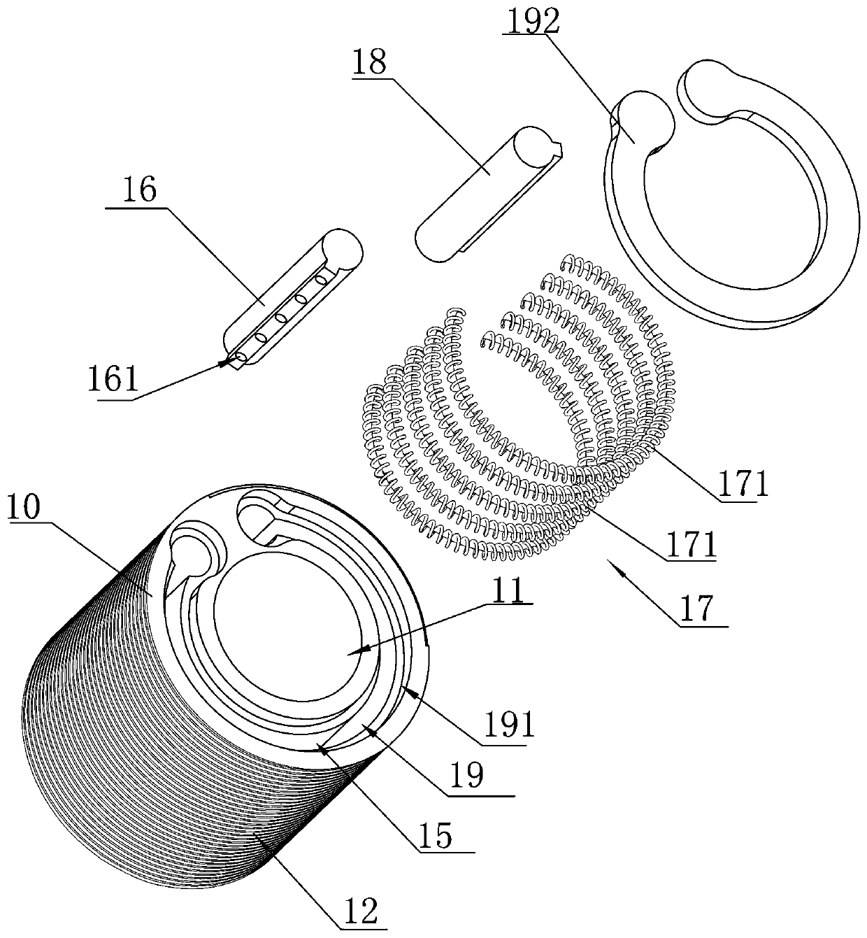 Cylindrical optical fiber water cooling device