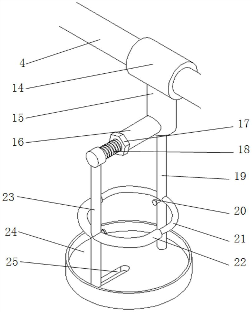 Supporting frame for gardening cultivation bag and plant cultivated by gardening cultivation bag