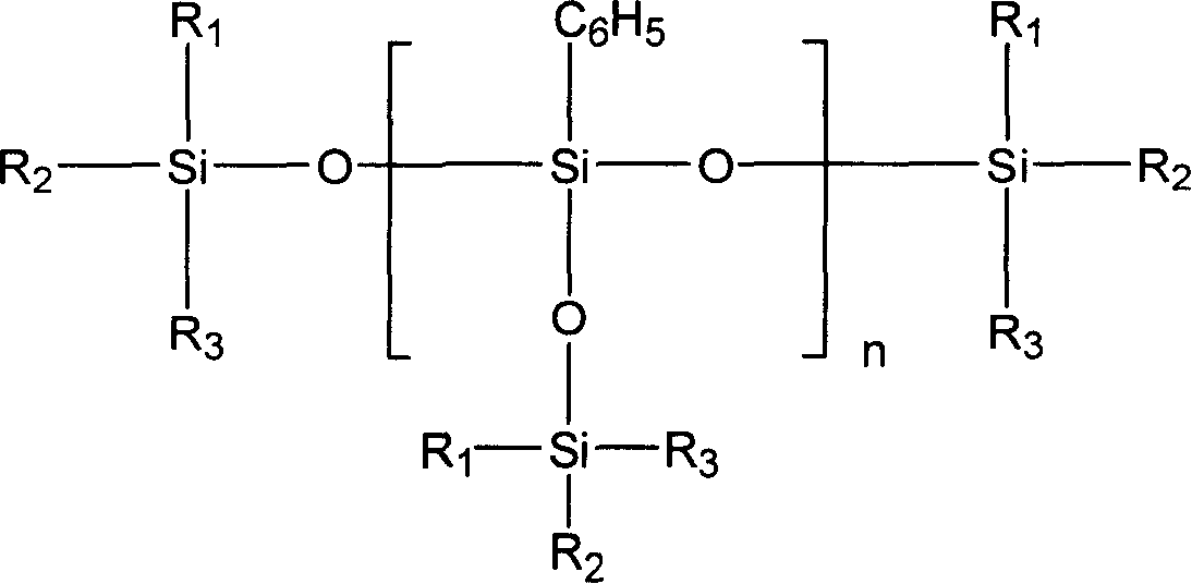 Branched benzene siliconic oil