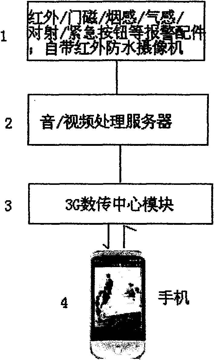 3G fool style remote mobile phone video monitoring alarm system