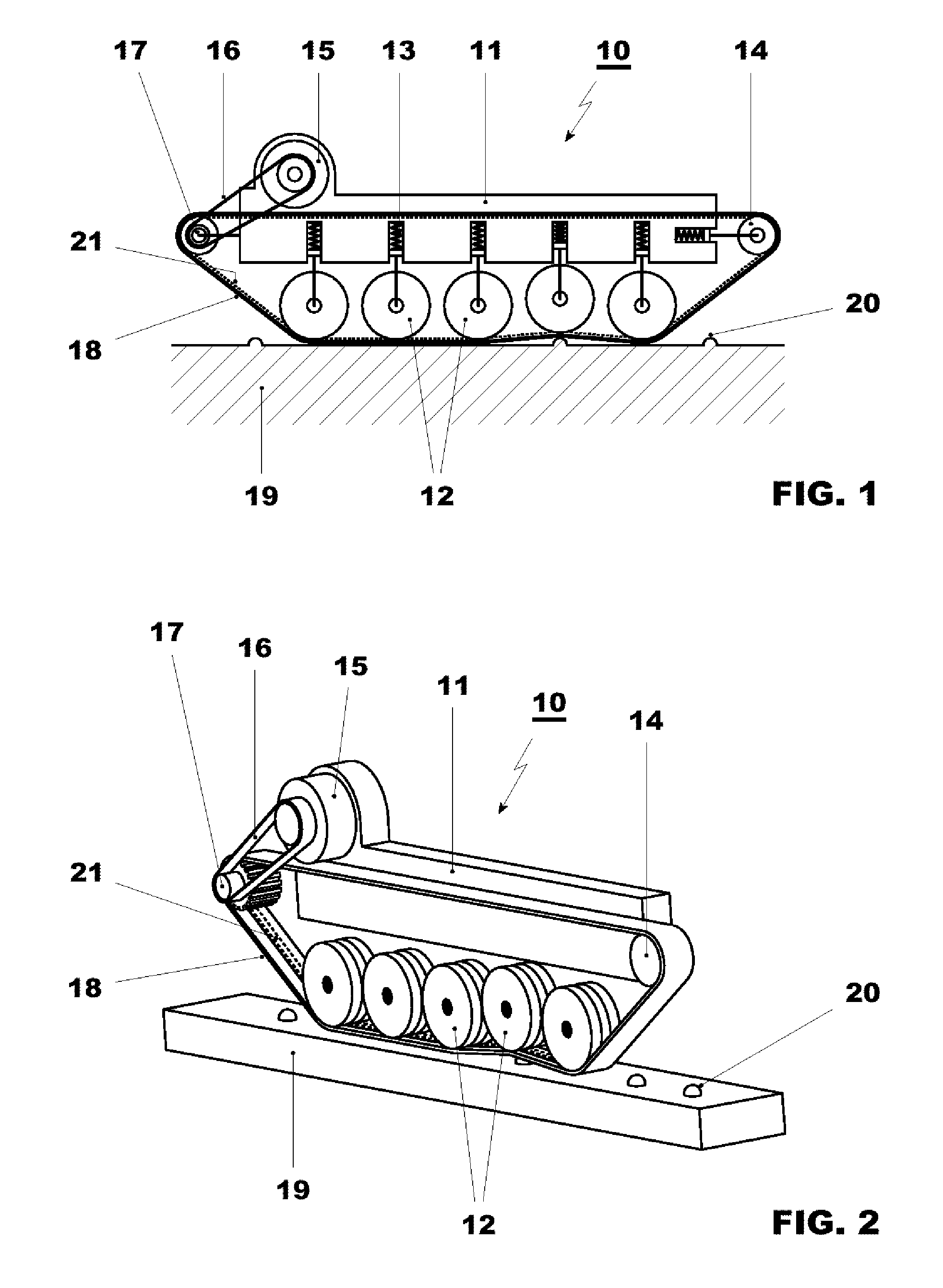 Drive unit for an inspection vehicle and also inspection vehicle with such a drive unit