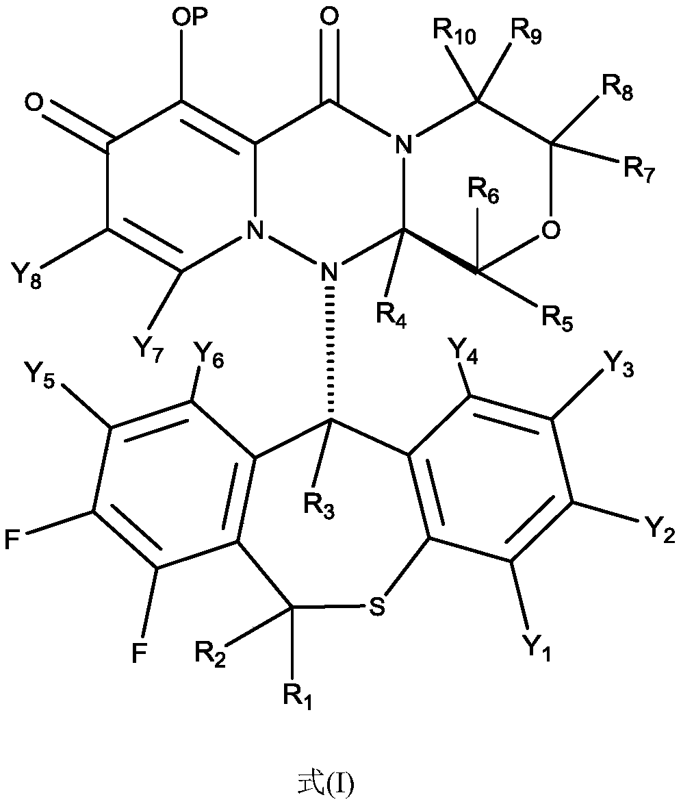 Substituted polycyclic pyridone compound and prodrug thereof