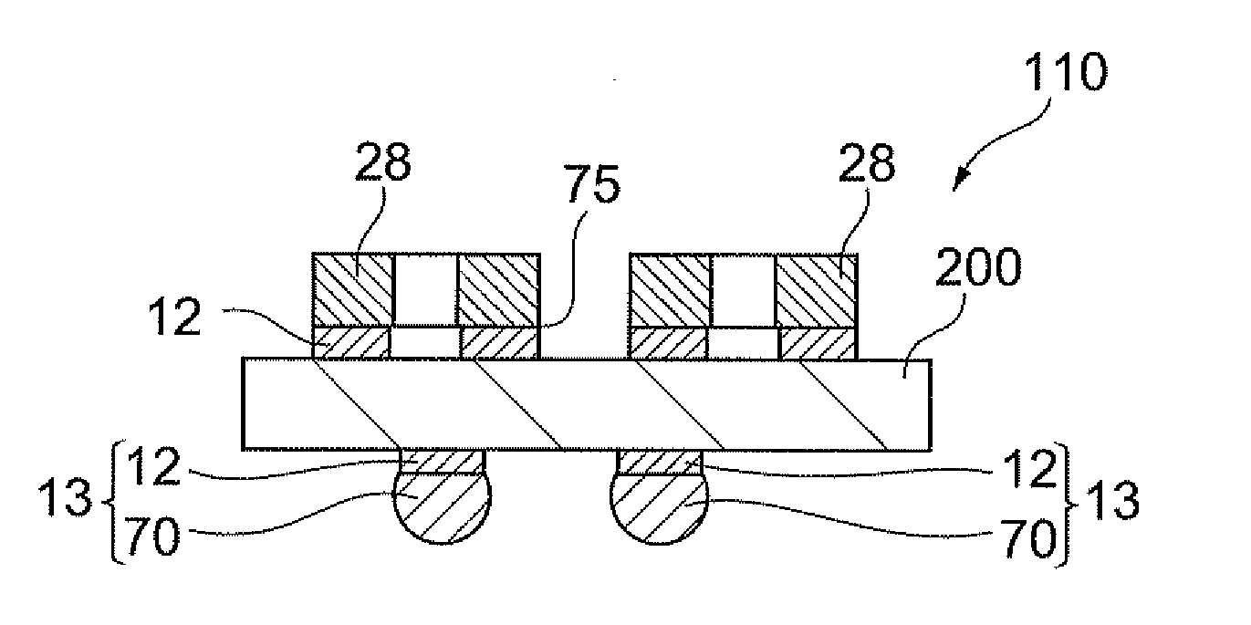 Terminal structure, printed wiring board, module substrate, and electronic device