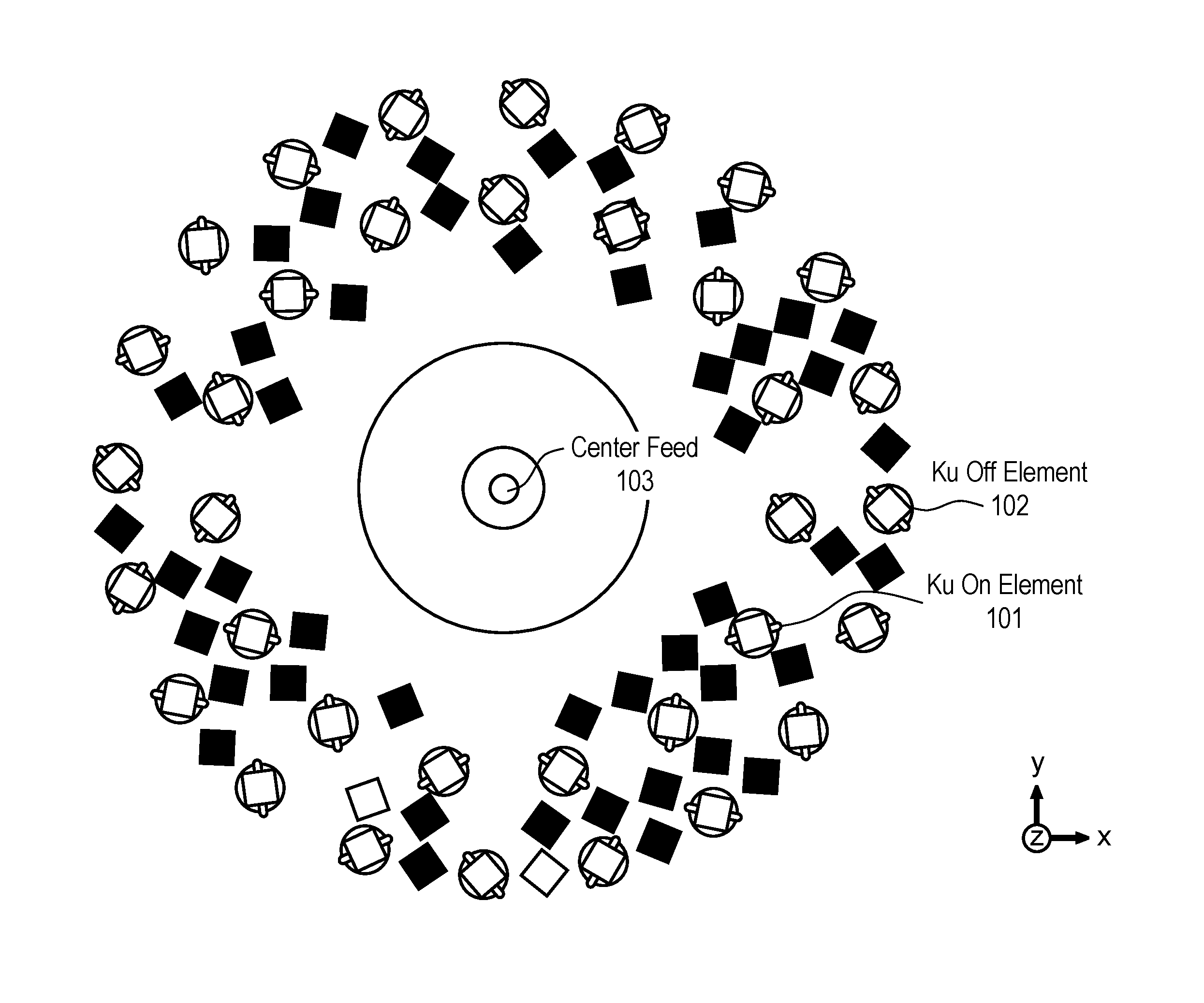 Combined antenna apertures allowing simultaneous multiple antenna functionality