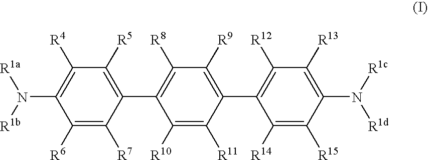 Terphenyl compounds bearing substituted amino groups