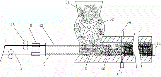 Plant fiber extruded product with internal vertical ribs, extruder and production method