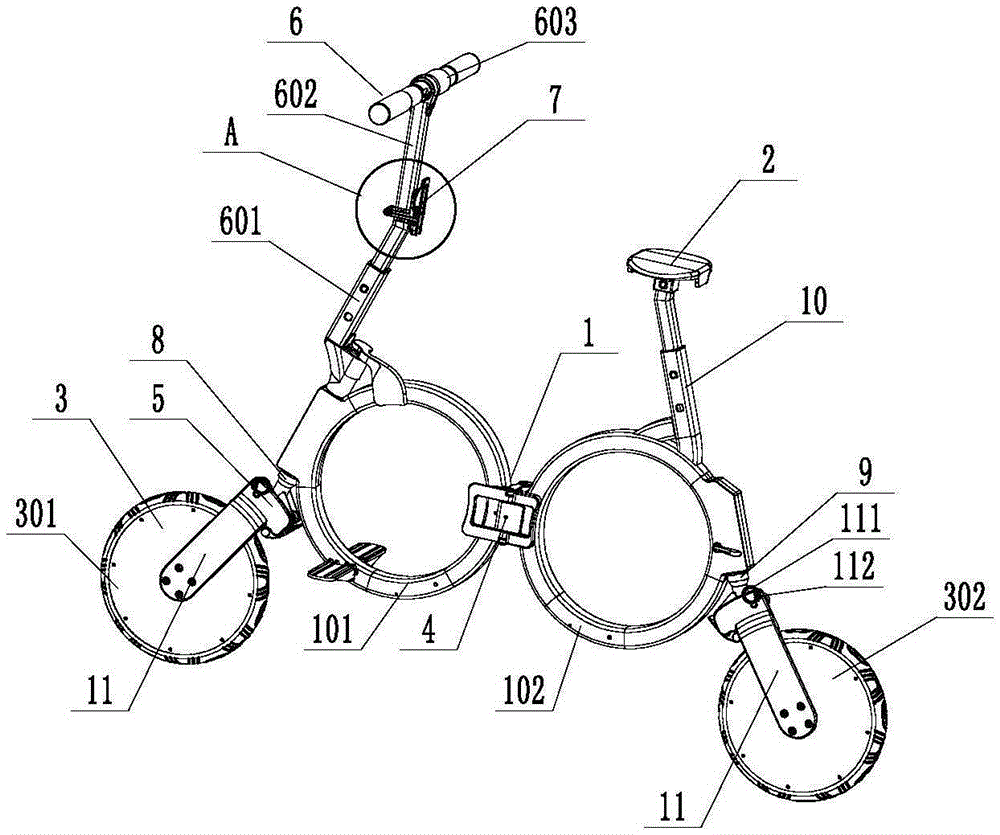 Novel foldable electric bicycle