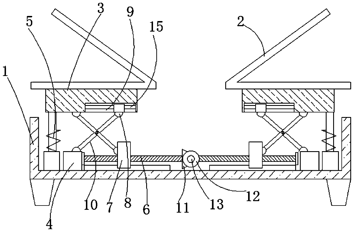 Side V-shaped plate lifting device for V-shaped platen