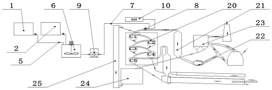 Semi-dry SCR denitration system and method for cement kiln