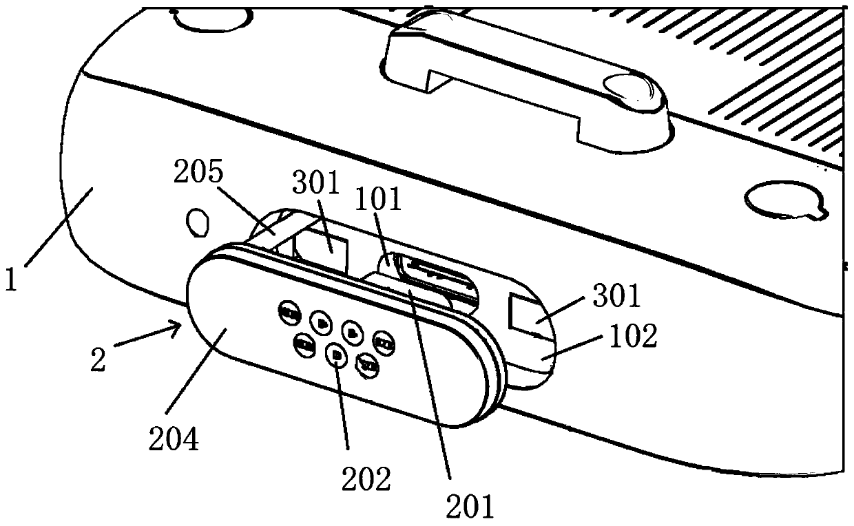 Switching adapter, hand-held terminal and double-charging type hand-held device