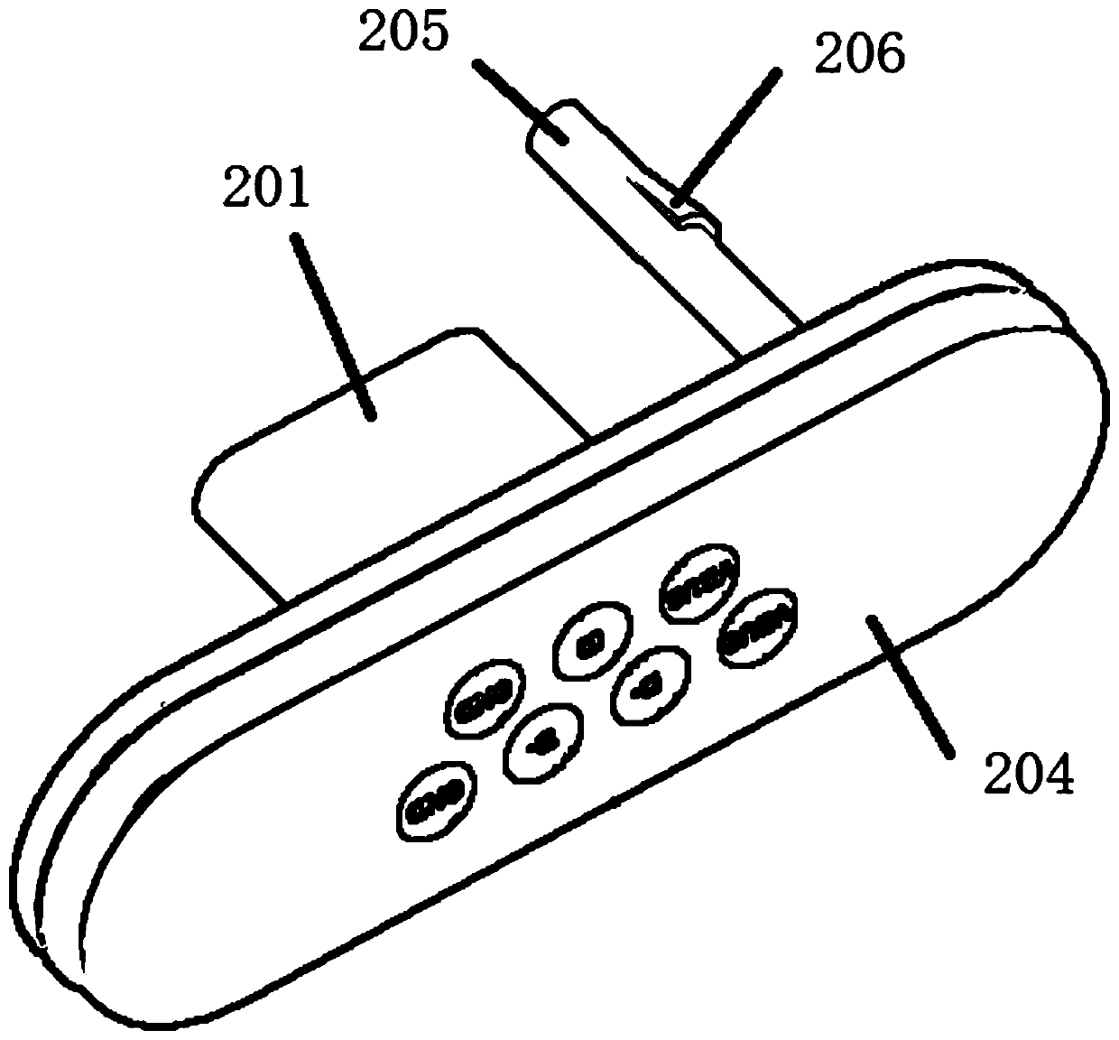 Switching adapter, hand-held terminal and double-charging type hand-held device