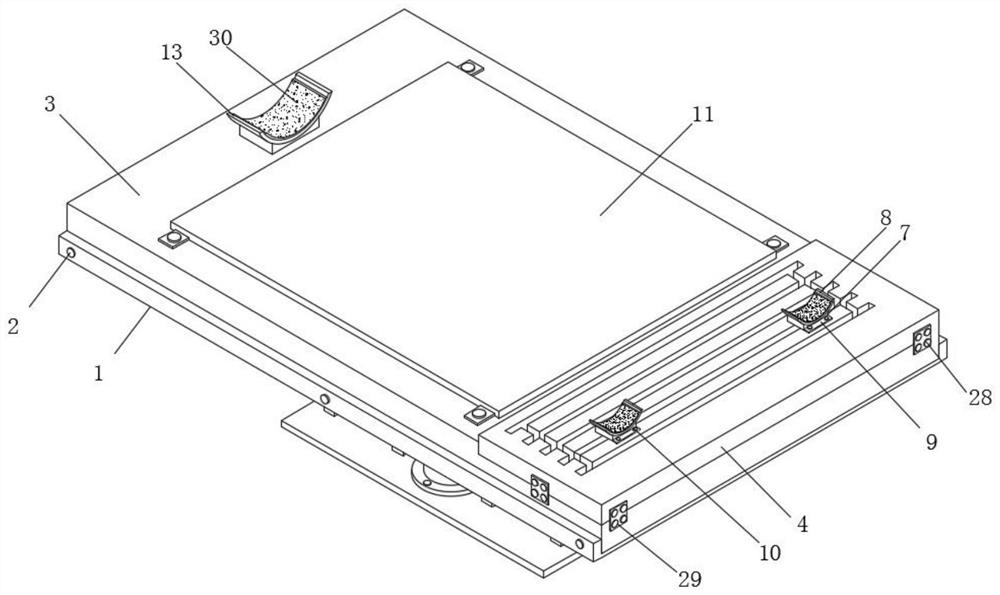 Medical image X-ray detection body position auxiliary device and use method