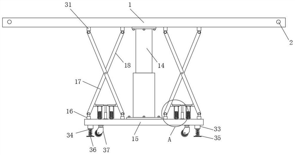 Medical image X-ray detection body position auxiliary device and use method