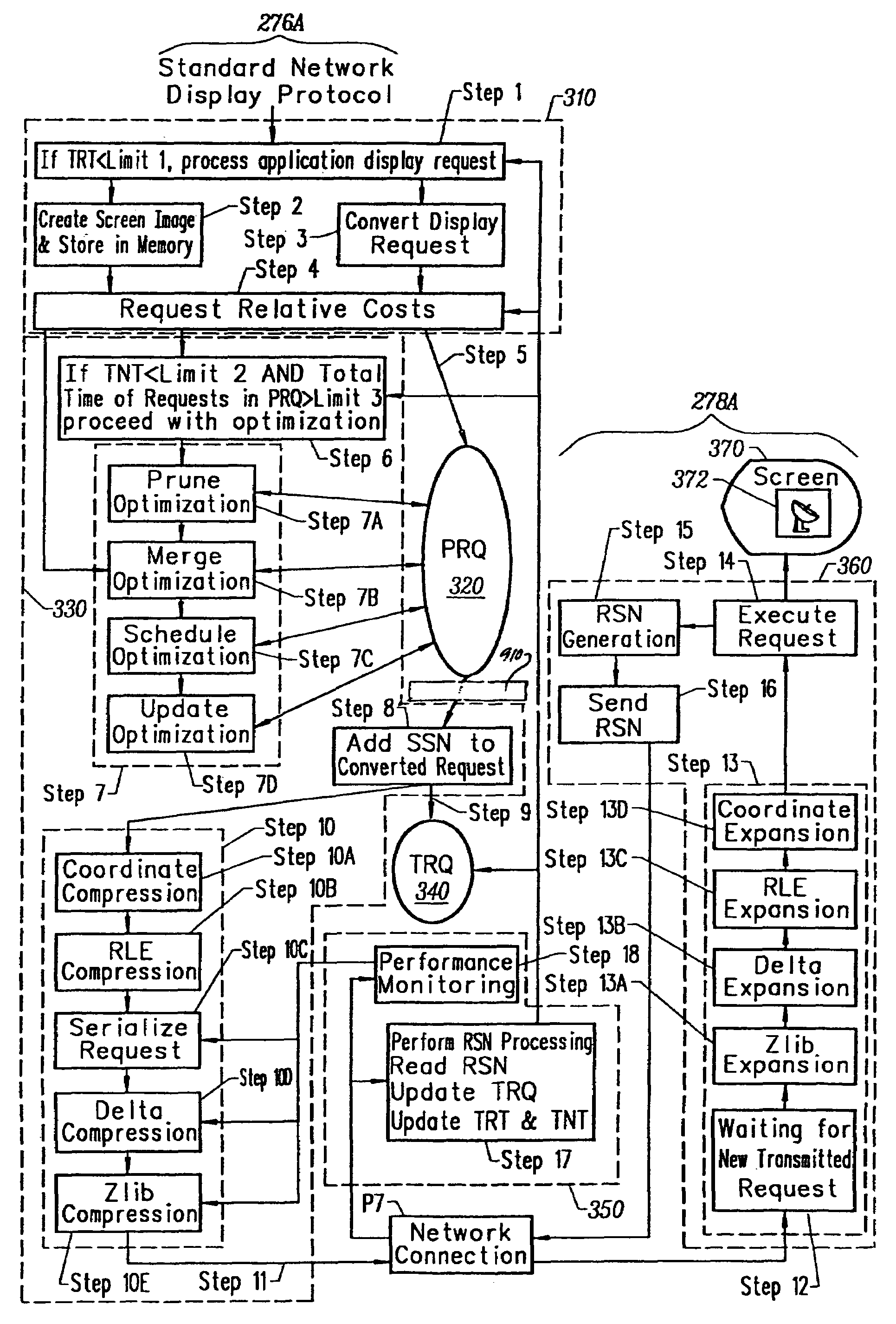 Color quality and packet shaping features for displaying an application on various client devices