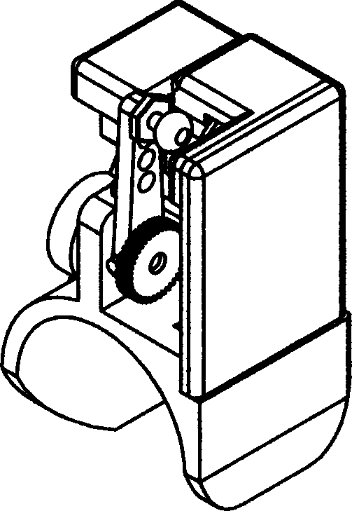 Human hand distal knuckle detecting and driving mechanism