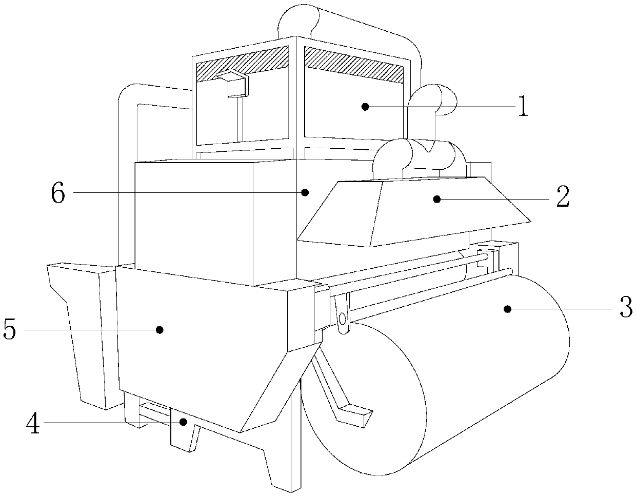 Novel dust collection carding machine