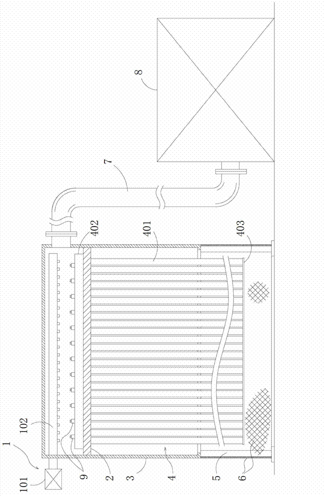 Turbine type gas compressor front end dust remover and filter element thereof