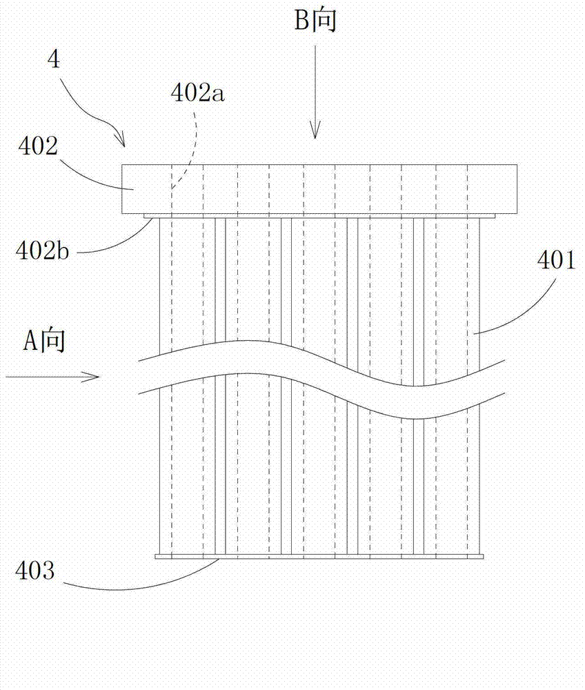 Turbine type gas compressor front end dust remover and filter element thereof