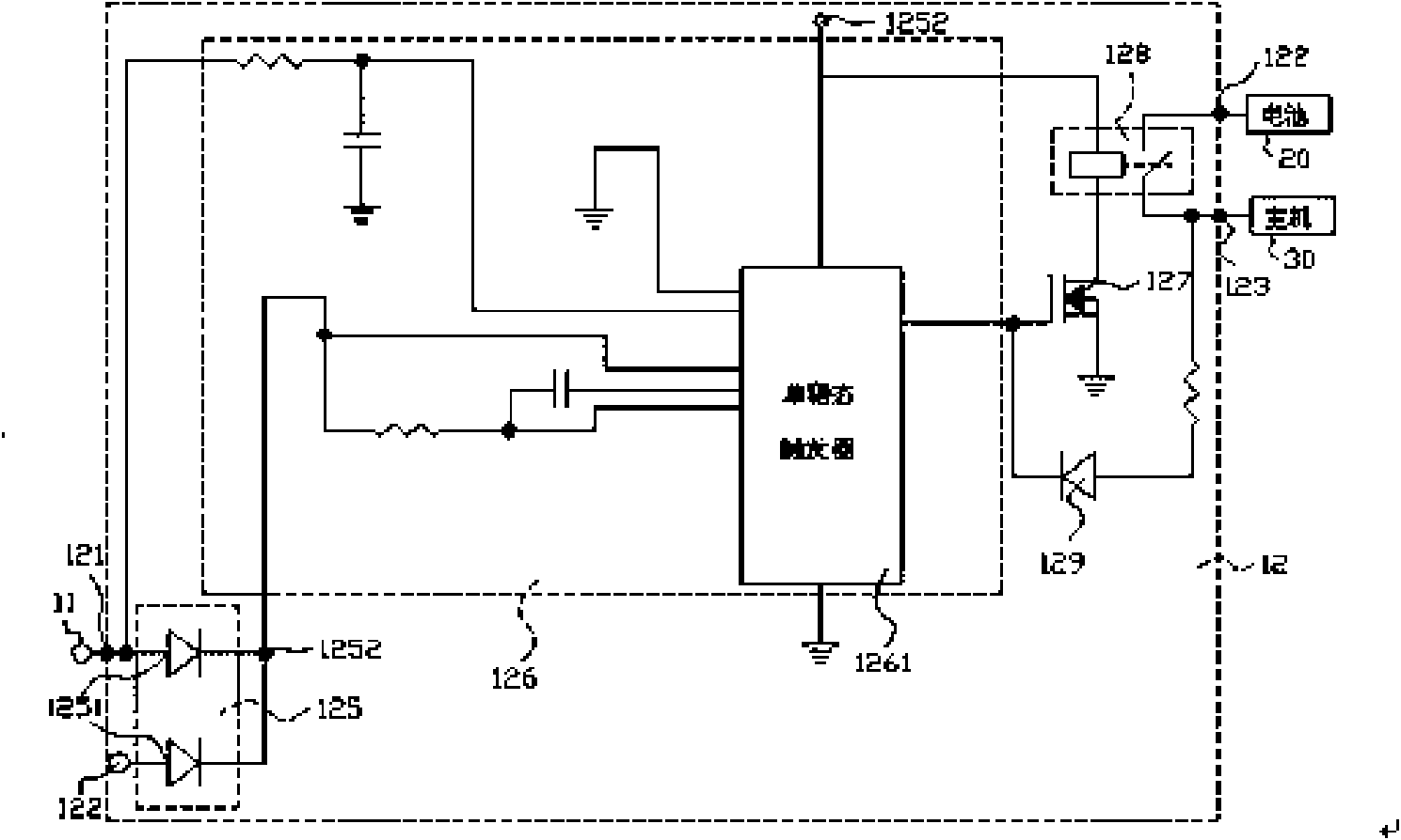 Power-saving circuit of electronic device