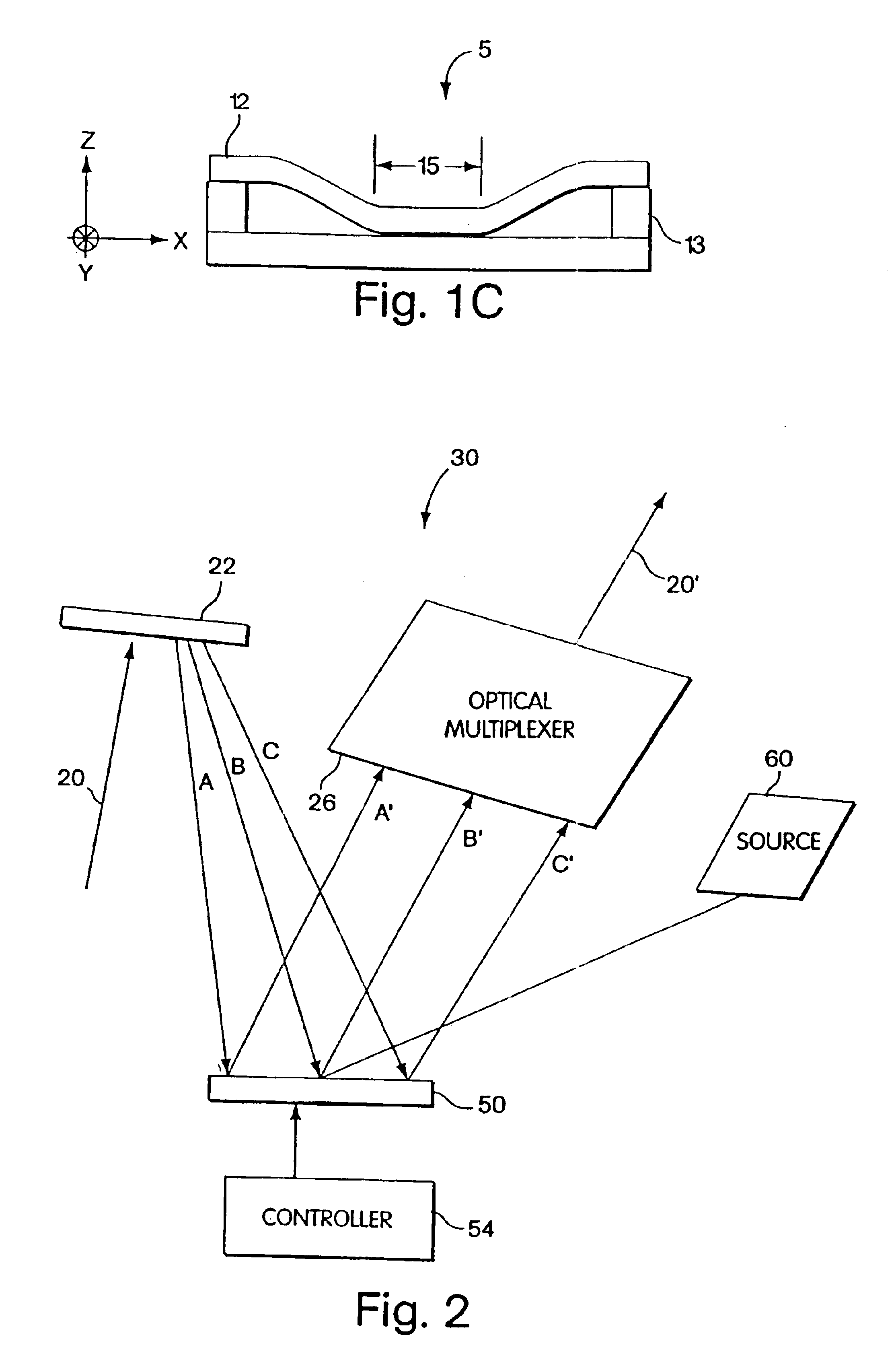 Methods and apparatus for diffractive optical processing using an actuatable structure