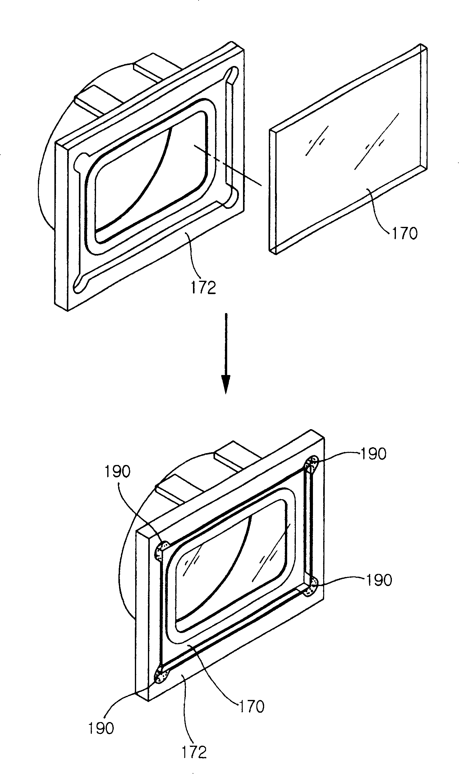 Lens unit used for camera module having optical filter therein