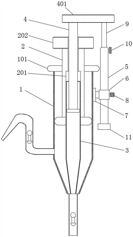 Liquid sampling, metering and detecting device