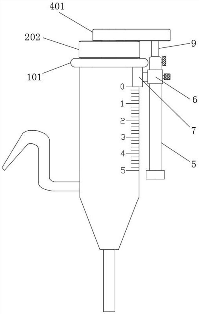 Liquid sampling, metering and detecting device