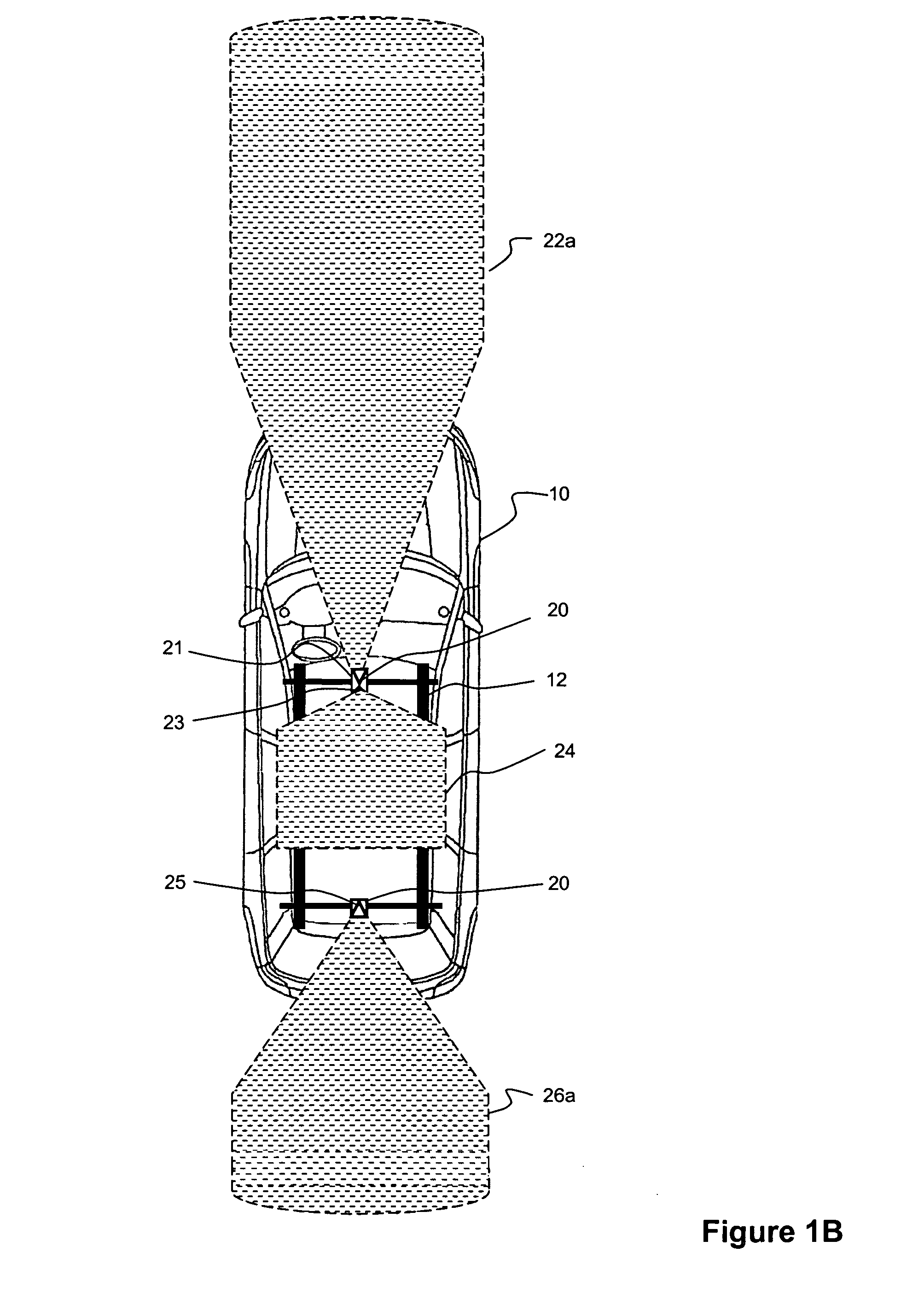 Radar collision warning system for rooftop mounted cargo