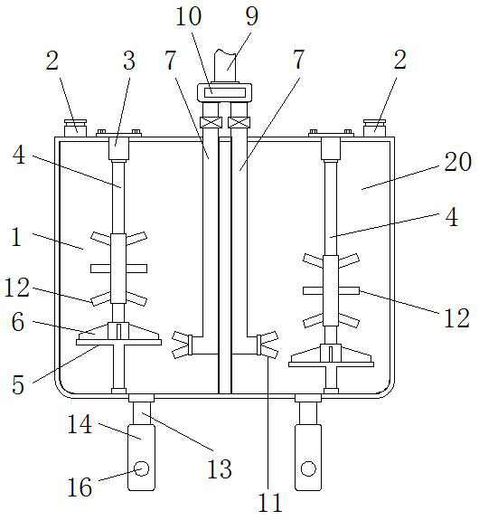 A waste water treatment acid-base dosing device for thermal power plants