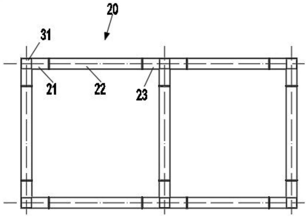 Column through type light steel keel elevator shaft system