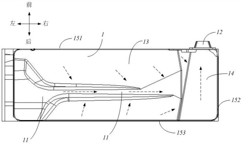 Water receiving box and air-cooled refrigeration equipment with same