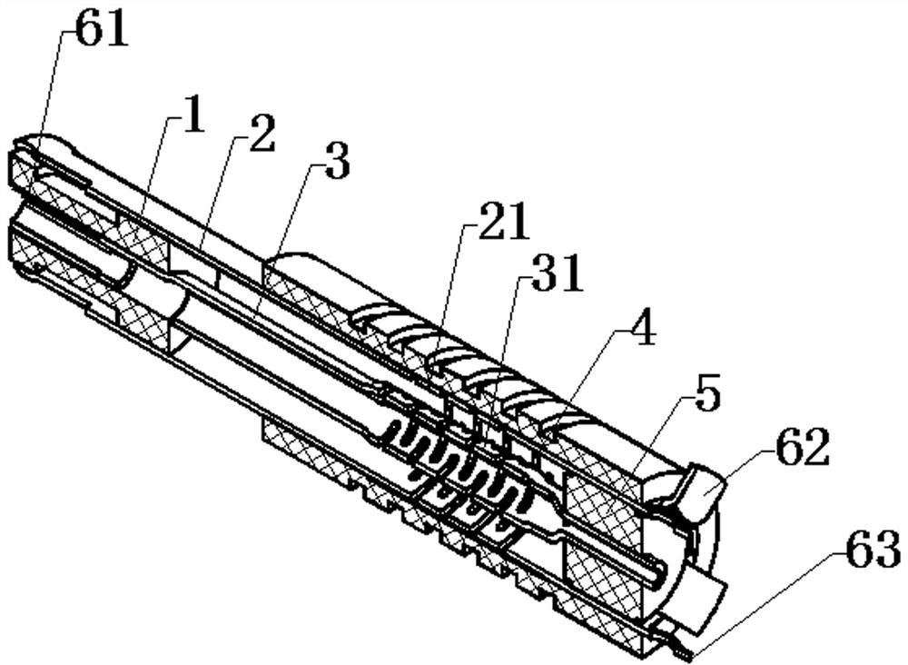 Radio frequency coaxial mechanism with self-floating parts