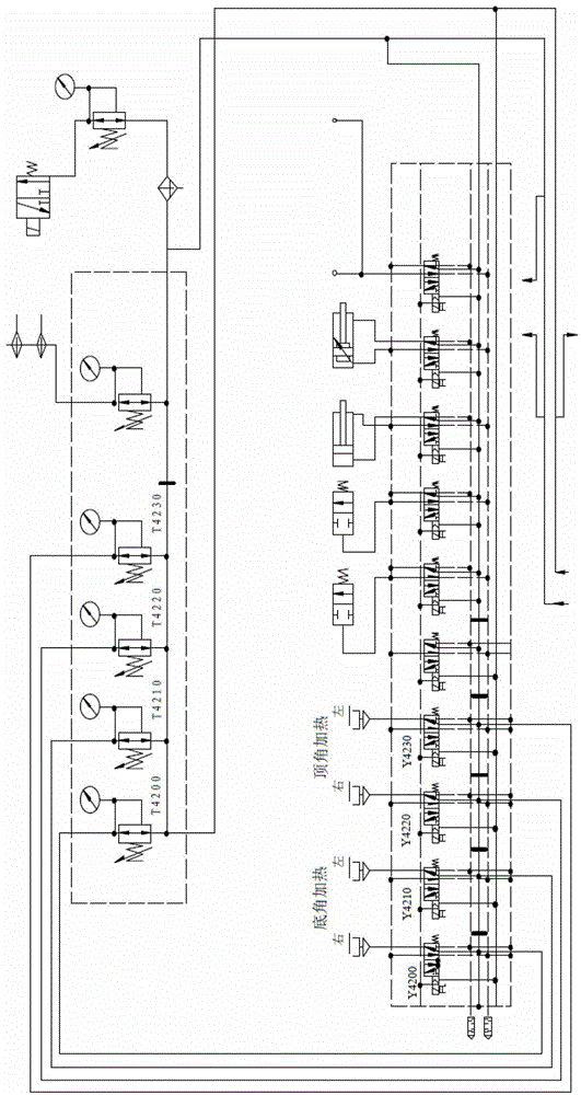 A filling machine and a method for protecting the last knuckle heater of the filling machine