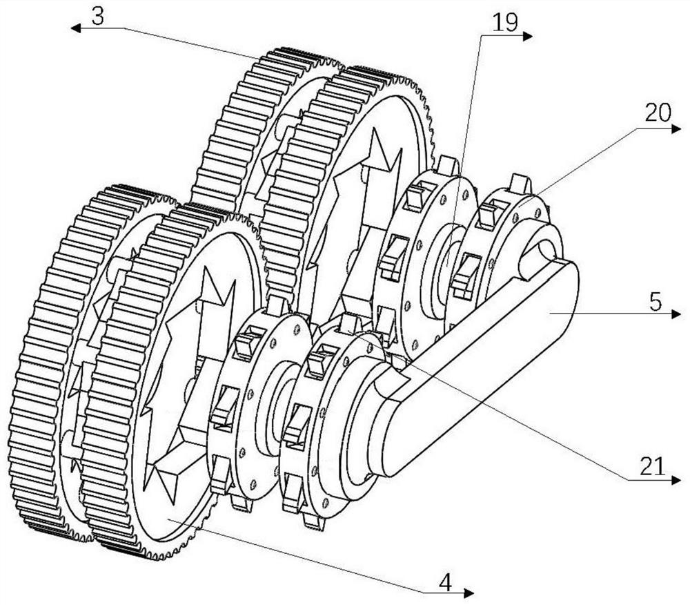 Monorail crane bidirectional anti-sliding device based on inner ratchet mechanism