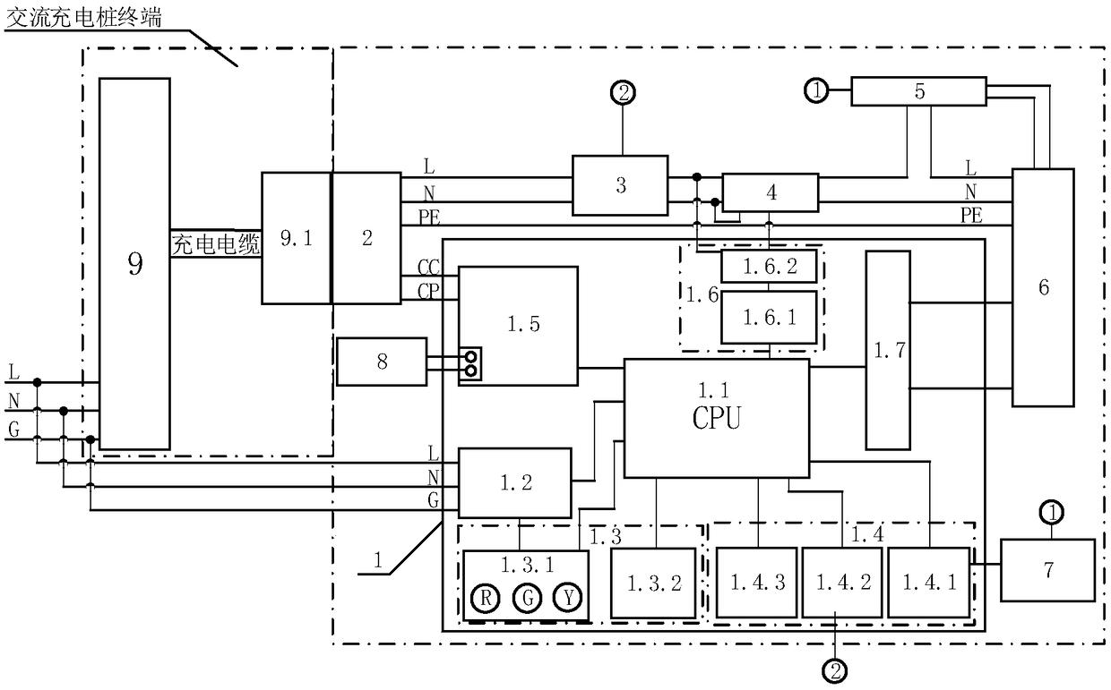 Electromobile AC charging pile detection system and method