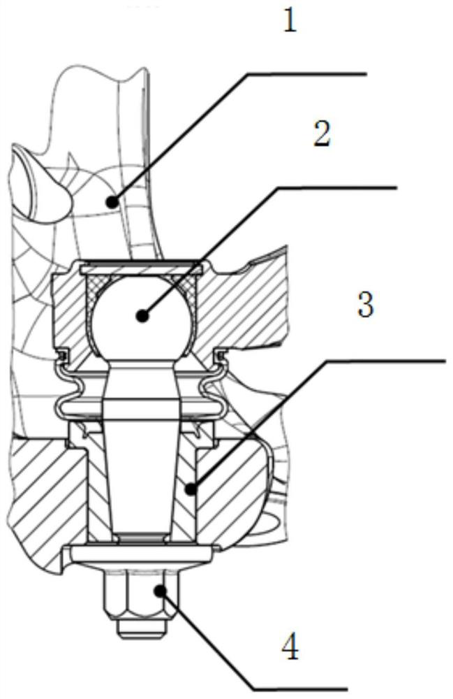 Method and device for determining axial force loss of ball head connecting structure of front steering knuckle