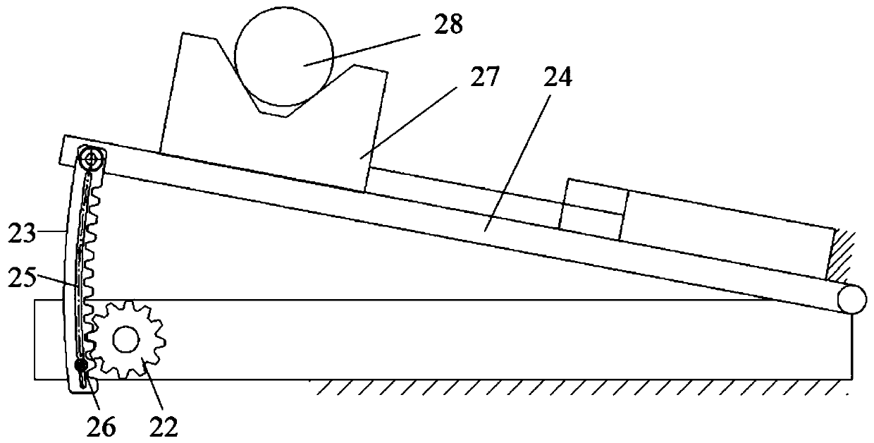 Hydraulic type inclined grinding machine feeding positioning device