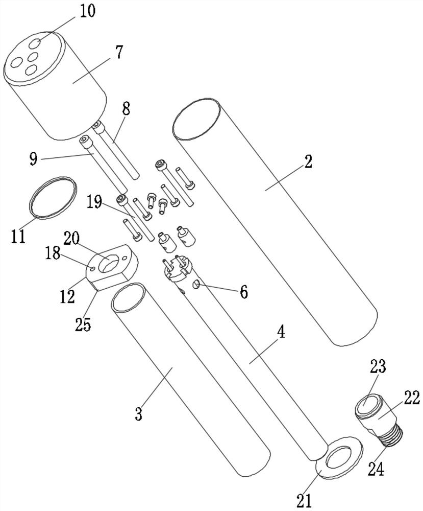 Heating pipe device of hot air seam sealing machine