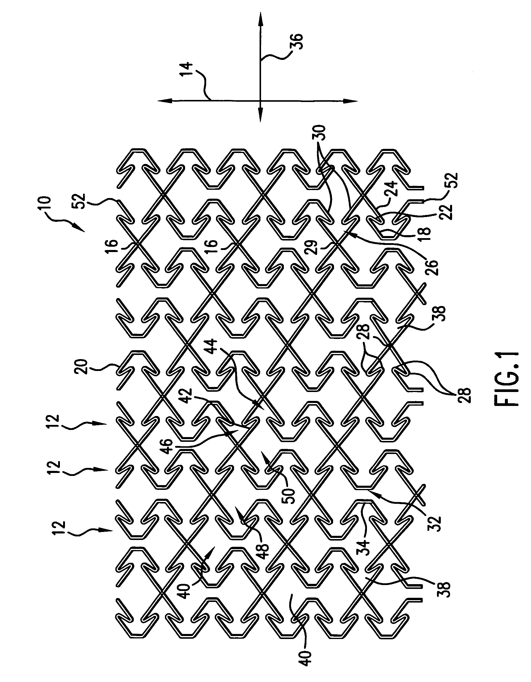 Endoprosthesis for controlled contraction and expansion